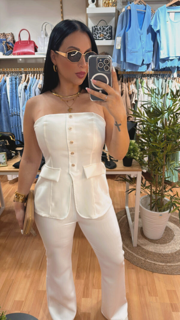 Top Nude Botones